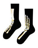 1Pair Halloween Funny Skeleton Hand Foot Print Socks