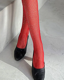 1Pair Rhinestone Bowknot Decor Fishnet Design Stockings