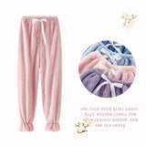 Autumn And Winter Flannel Plus Velvet Plus Size Trousers Pajamas Home Pants