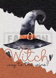 Halloween Witch Way To The Wine Color Block Sweatshirt