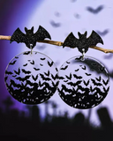1Pair Halloween Bat Dangle Drop Earrings