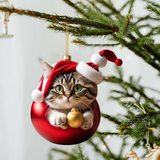 10pcs Christmas Tree Ornaments Cat Hanging Decorations Cute Cat