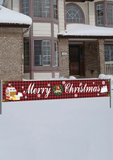 Merry Christmas Buffalo Plaid Outdoor Large Banner Ornament