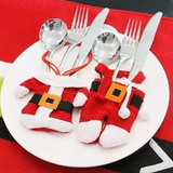 2Pcs Christmas Santa Claus Knife And Fork Storage Bag