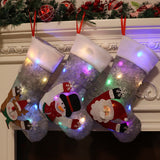 Christmas stocking gift bag with lights Christmas Eve Christmas decoration candy bag Christmas tree pendant