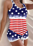 American Flag Tank And Shorts Pajamas Set