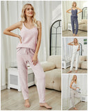 Comfortable warm solid color half fleece set home clothes pajamas set