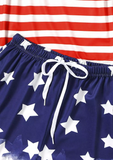 American Flag Tank And Shorts Pajamas Set
