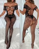 Cutout Backless Crotchless Fishnet Bodystockings