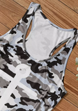 Anchor Camouflage Tank And Drawstring Shorts Pajamas Set