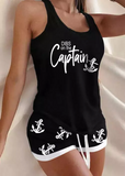 Dibs On The Captain Anchor Tank And Shorts Pajamas Set